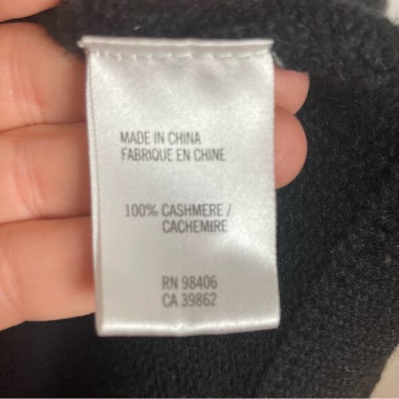 Theory black cardigan 100% cashmere open front super soft petite - Picture 8 of 9